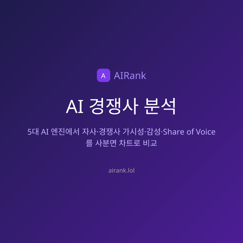 AI 경쟁사 분석