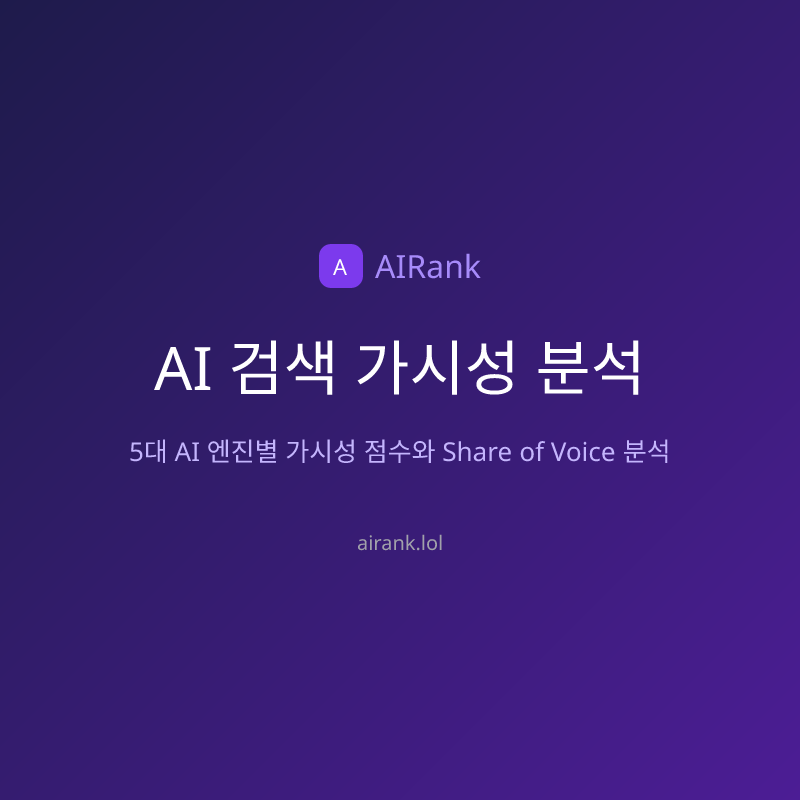 AI 검색 가시성 분석